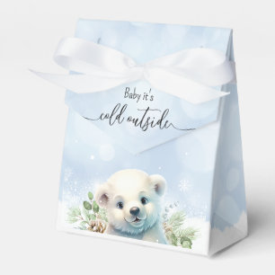 Winter-Polar-Bären Cold Outdoor Blue Baby Dusche Geschenkschachtel