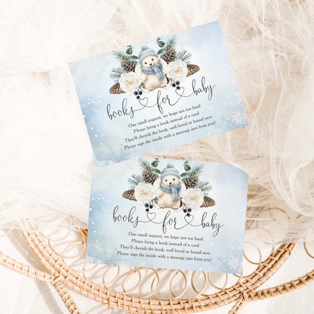 Winter Polar Bärenjunge Babydusche Bücher für Baby Begleitkarte (Von Creator hochgeladen)