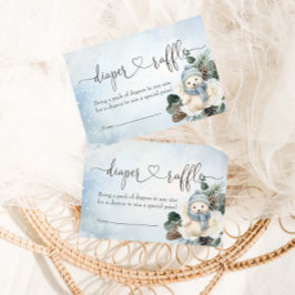 Winter Polar Bärenjunge Babydusche Windelwindeln Begleitkarte