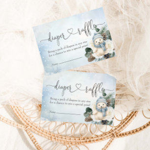 Winter Polar Bärenjunge Babydusche Windelwindeln Begleitkarte