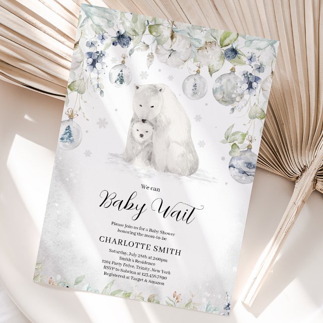 Winter-Polar-Bear-Baby-Dusche Einladung (Von Creator hochgeladen)