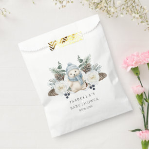Winter Polar Bear Boy Baby Dusche Geschenktütchen