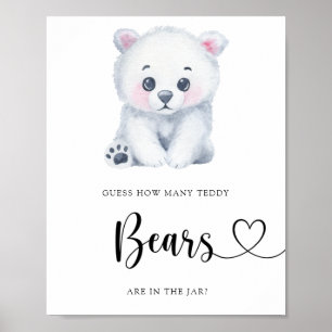 Winter-Polarbär - rate mal, wie viele Bären Poster