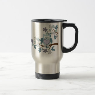 Winter-Polka-Eule in der Baum-Tasse Reisebecher
