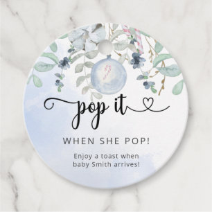 Winter Pop it, wenn sie platzt Baby-Party Geschenkanhänger