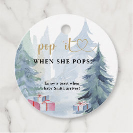 Winter Pop, wenn sie Pop Baby Dusche Geschenkanhänger