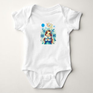 Winter Princess Baby Bodysuit - Snowy Elegance!" Strampler