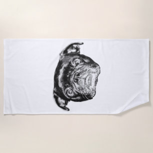 Winter-Pug-Schwimmumhang Strandtuch