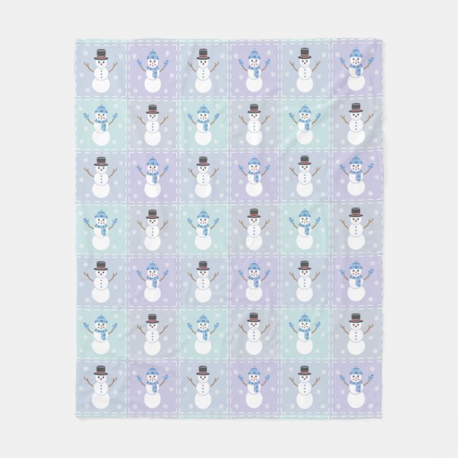 Winter Quilt Fleece Blanket (Vorderseite)