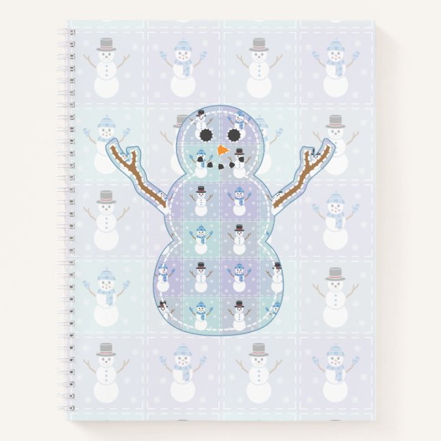Winter Quilt Spiral Notebook Notizbuch (Vorderseite)