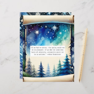 Winter Quote Blue Scrapbook