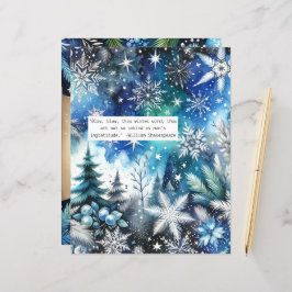 Winter Quote Blue Scrapbook