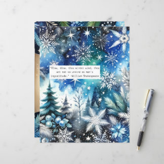 Winter Quote Blue Scrapbook