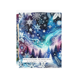 Winter Quote Blue Scrapbook