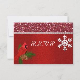 WINTER R.S.V.P-KARTE MIT ENTSPRECHENDER EINLADUNG