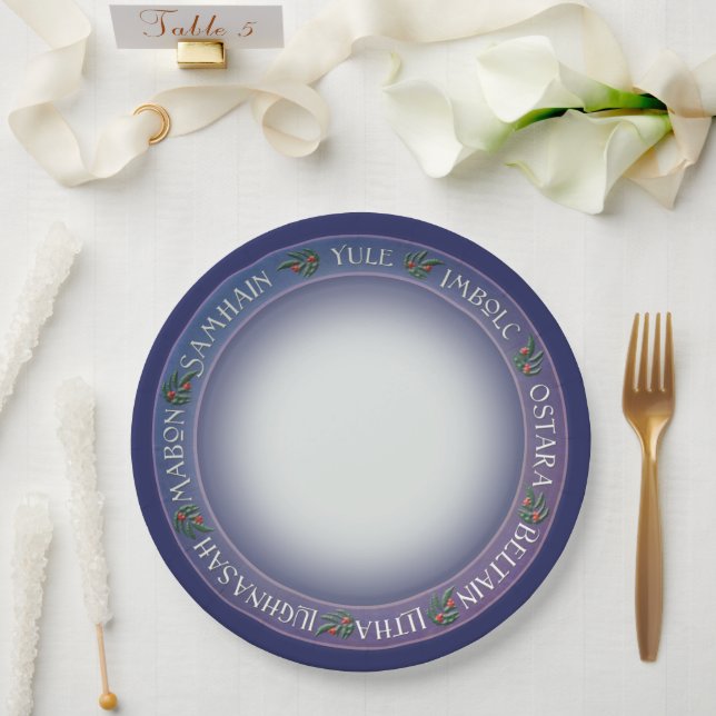 Winter-Rad des Jahres Pappteller (Hochzeit)