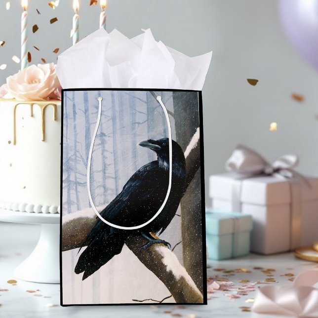Winter Raven Forest Mittlere Geschenktüte (Von Creator hochgeladen)