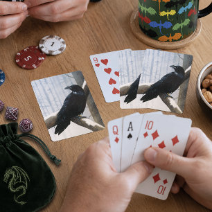 Winter Raven Forest Spielkarten
