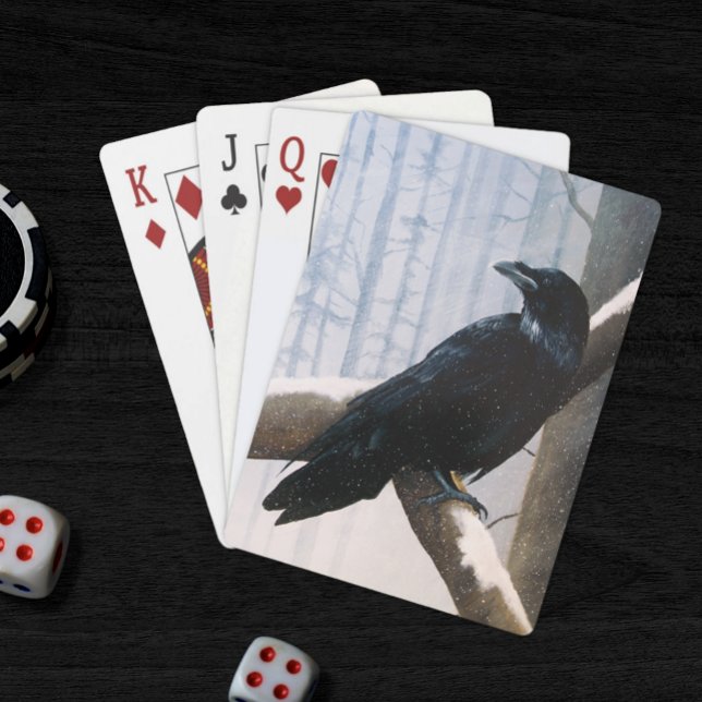 Winter Raven Forest Spielkarten (Von Creator hochgeladen)