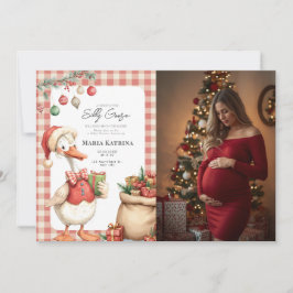 Winter Red Christmas Silly Goose Baby Shower Einladung