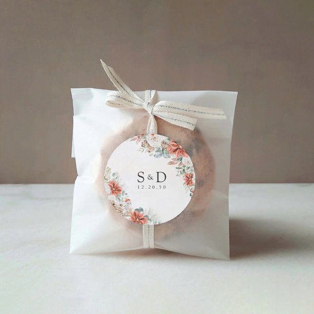 Winter Red Greenery Pinecone Wedding Sticker (Von Creator hochgeladen)