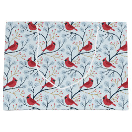Winter Red Kardinal Bird Große Geschenktüte
