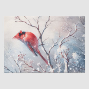 Winter Red Kardinal Bird Seidenpapier