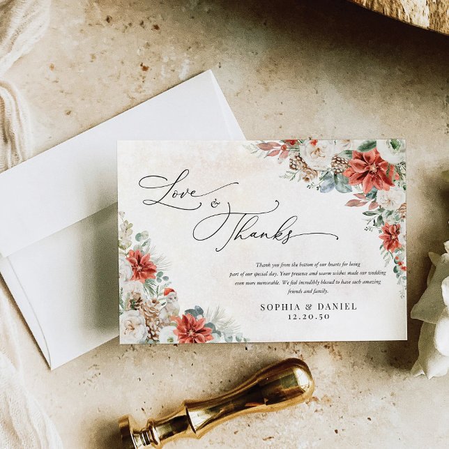 Winter Red Pinecone Hochzeit Danke Karten (Von Creator hochgeladen)