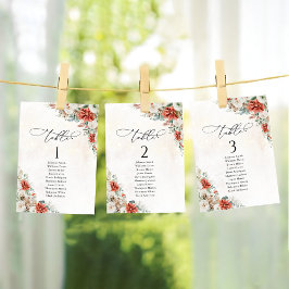 Winter Red Pinecone Tischkarten