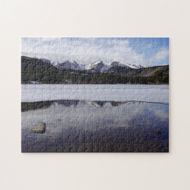 Winter Reflection Sprague Lake Rocky Mtn Natal Par Puzzle (Horizontal)
