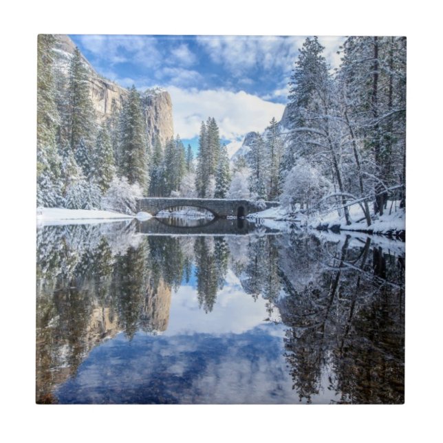 Winter-Reflexion bei Yosemite Fliese (Vorderseite)