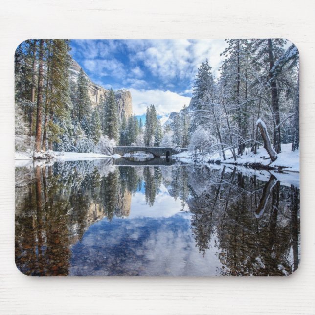 Winter-Reflexion bei Yosemite Mousepad (Vorne)