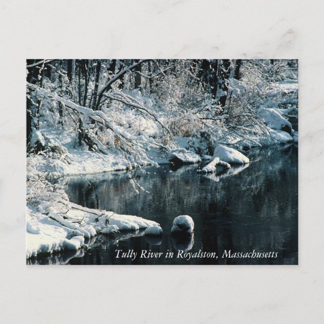Winter-Reflexionen Royalston, Massachusetts Postkarte (Vorderseite)