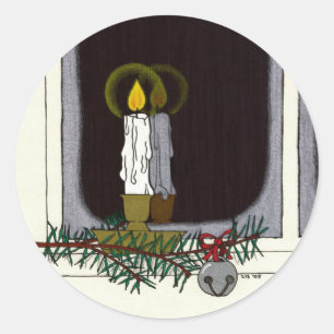 Winter-Reflexionsaufkleber Runder Aufkleber