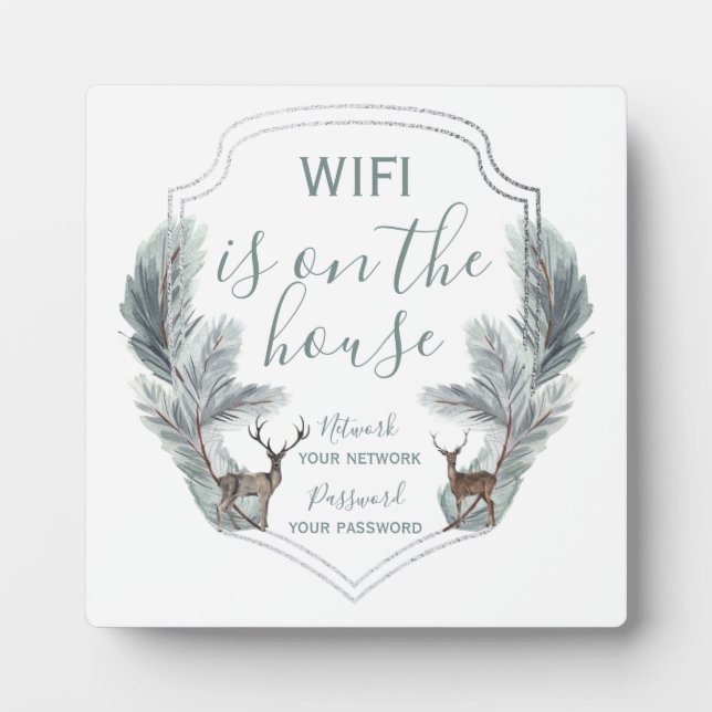 Winter Rehe WiFi im Haus Fotoplatte (Vorderseite)