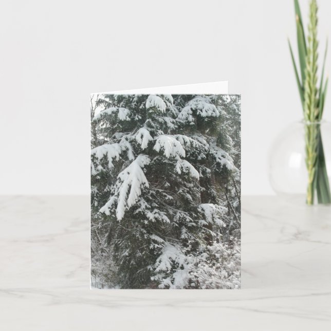 Winter-Reise Feiertagskarte (Vorderseite)
