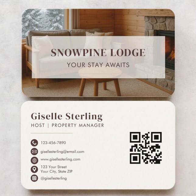 Winter Rental Property QR Code Visitenkarte (Von Creator hochgeladen)