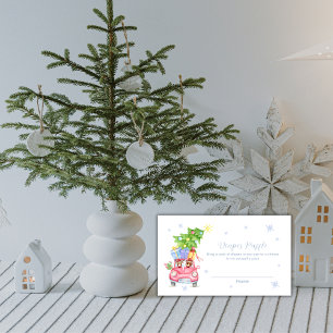 Winter Rentier Bärenwindel Raffle Baby Shower Begleitkarte