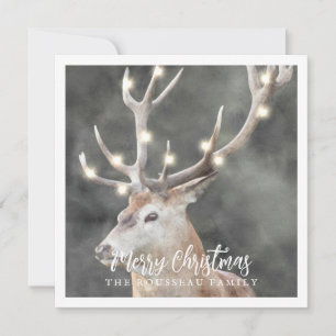 Winter Rentier Glühwein Weihnachtskarten Karte