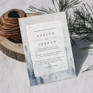Winter Reverie Hochzeit Folieneinladung