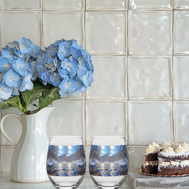 Winter River Bright Sun Trinkbehälter Set Weinglas Ohne Stiel