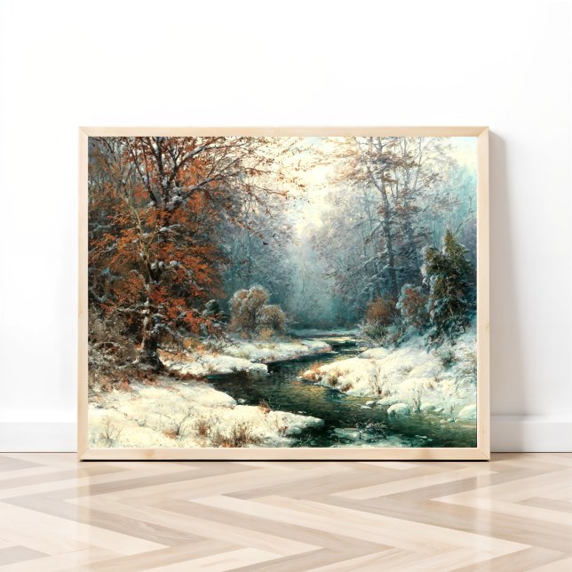 Winter River Landschaft Poster (Von Creator hochgeladen)