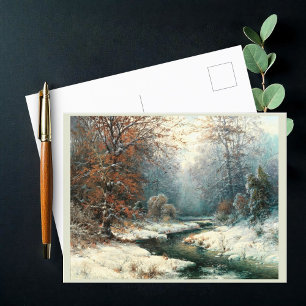 Winter River Landschaft Postkarte