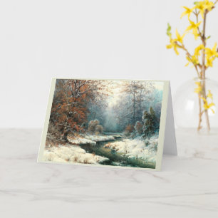 Winter River Landschaft, Winter Karte