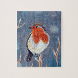 Winter Robin Painting Puzzle