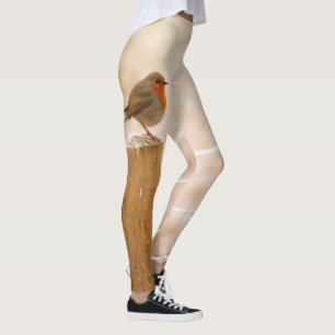 Winter Robin RedBrust Leggings