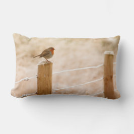 Winter Robin RedBrust Lendenkissen