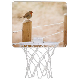Winter Robin RedBrust Mini Basketball Netz