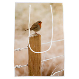 Winter Robin RedBrust Mittlere Geschenktüte