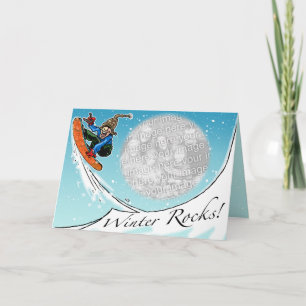 Winter Rocks Seasonal Greeting Card Feiertagskarte